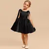 Vestido Rojo de Satín para Niñas 2026 Nuevo Modelo Atuendo para Piano Violín Anfitrión Cumpleaños Vestido de Princesa Venta al por Mayor