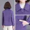 Nuevo Abrigo de Lana Doble Faz para Mujer de Primavera y Otoño, Ropa Exterior Doble Faz de Lana para Mujeres de Mediana Edad y Mayores, Top de Lana para Mamá