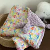 Manta de Gasa de Doble Capa de Algodón Puro Manta de Frijol Frijol Manta Cubierta para Todas las Estaciones para Niños con Dibujos Animados Manta Suavizante para Cochecito de Bebé y Niño Pequeño Manta Pequeña con Orejas para Sofá