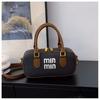 Bolso Satchel Boston Retro Moderno de Color Contrastante Almohada Bolso Pequeño para Mujer 2025 Nuevo Versátil Moderno Bolso Bandolera de Hombro