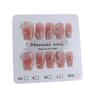 Llevando 10 piezas de S190 línea dorada flor de camelia escalera corta rubor fresco red-hot girl tres dimensional moda temperamento a