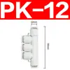 Conector Neumático Recto PU Bidireccional PV Tri-vía Tipo T Tipo Y Cuatro Vías Cinco Vías Conector Manguera de Aire 8MM Negro y Blanco