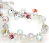 Agujero Horizontal Cristal de Fresa Cristal Facetado Cuentas Sueltas Bombilla de Luz Perlas Destellantes Accesorios para Joyería Hecha a Mano DIY Decoración Colgante para Coche