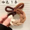 Laço Engrossado Alta Elasticidade Manche Cyber Popular Elegante Versátil Elástico Feminino Prendedor de Cabelo Anel de Cabelo