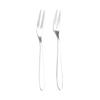 Tenedor pequeño de acero inoxidable 304 para el hogar, metal, tenedor para postre y pastelería, inserto para pastel, tenedor para pastel de luna, cola puntiaguda, tenedor para fruta