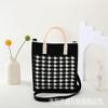 Bolsa de Mão Popular em Cores Contrastantes, Bolsa Transversal Elegante e Simples, Bolsa de Ombro Grande Capacidade para o Dia a Dia, Bolsa de Crochê Personalizada