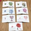 Cartões de Saudação Florais Criativos para Bênçãos de Negócios, Cartões de Dia dos Namorados e Aniversário, Cartões de Mensagem Dobráveis, Atacado do Fabricante