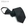 Vestido sin corbata Etiqueta negra Camisa de negocios coreana para hombre Versión estrecha de 7 cm Trabajo Corbata con cremallera Seguridad