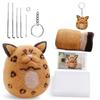 Fieltro de lana pincha transfronterizo nuevo paquete de material diy muñeca creativa hecha a mano animal pequeño Manual en inglés