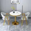 Juego de mesa y sillas de negociación estilo nórdico para recepción y invitados, tienda de té con leche para apartamentos pequeños y sencillos, oficina de ventas, mesa redonda pequeña de ocio para balcón