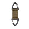 Mochila táctica de nailon para exteriores con hebilla colgante, hebilla triangular de doble punta, mosquetón multifuncional, llavero de suspensión rápida bidireccional