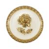 Botones de metal con forma de rosa, pegamento en gotas de aceite, ribete dorado, hebilla decorativa, botones altos redondos, hebilla para chaqueta de punto y suéter.