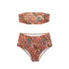 Nuevo Traje de Baño de Comercio Exterior Europeo y Americano Hada Bikini Triangular Dividido Floral Vacaciones en Aguas Termales Conservador Delgado