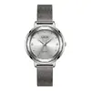 Reloj Minimalista Popular Goldie para Mujer con Correa de Malla, Esfera Cortada en Diamante, Resistente al Agua, Versátil, de Nicho, Lujo Ligero, Transfronterizo