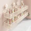 Estante de ventosa para baño, instalación sin taladro, para usar en baños y inodoros, una solución de almacenamiento versátil para varios artículos, estante de pared para encimeras de tocador