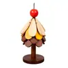 Navidad Anti-quemaduras Creativo Cojín Aislante Árbol de Navidad Cojín Aislante de Calor Adorno de Mesa Madera Maciza Anti-quemaduras Base para Ollas Taza Plegable