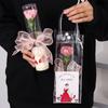 2025 Inserção para Decoração de Bolo de Dia das Mães com Rosas e Cravos, Copo Reto, Copo de Mousse de Morango, Sacola Tote