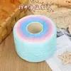 Fio de algodão mercerizado degradê em formato de bolo, fio de oito cabos tecelado à mão, multicolorido, não forma bolinhas, respirável para manta e xale