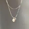 Collar de Perlas Apilado de Doble Capa Nicho de Lujo Accesible Diseño de Alta Gama Ins Estilo Frío Elegante Cadena Simple para Clavícula para Mujer