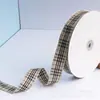 Cinta a Cuadros de Moda de 2.5cm con Patrón Cuadriculado Plaid Británico Plaid Navideño Material para Lazos para Envolver Regalos