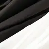 Camisa Blanca Elegante de Manga Larga con Retazos Tejidos, Estilo Europeo y Americano Minimalista y de Moda, Silueta Holgada de Hombros Caídos de Lyocell