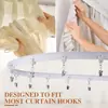 60 ganchos para poleas de cortina, juego de accesorios de cuentas para poleas nano silenciosas de plástico, accesorios para cortinas fáciles de reemplazar