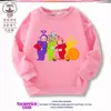 Moletom Teletubbies para meninos e meninas, nova camiseta básica de gola redonda infantil para primavera e outono de 2026, roupa da moda para crianças mais velhas