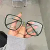 Recomendaciones de Xiaohongshu: Gafas Frescas y Sencillas Anti Luz Azul para Estudiantes, Gafas Lisas Retro de Montura Grande para Mujer, Estilo Coreano H