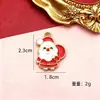 Serie Navideña Esmalte Guantes y Calcetines de Papá Noel Colgantes Cadena para Bolsos DIY Cadena Accesorio Versátil Colgantes