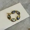Pulsera geométrica de resina vintage americana para mujer, diseño retro, joyería única y versátil al por mayor