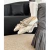 Sapatos Estilo Ballet de Uma Linha com Laço, Sapatos Mary Jane Femininos, Salto Grosso Estilo Pequeno Fragrante, Sapatos Femininos de Alto Nível
