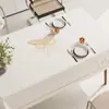 Toalha de Mesa Creme Estilo Francês Impermeável à Prova de Óleo Resistente ao Calor Lavável Tapete para Mesa de Centro Pano de Mesa PVC Toalha de Mesa Borboleta