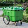 Contenedor de plástico con ruedas de transferencia de basura de 400L personalizado para saneamiento residencial camión de basura contenedor rectangular móvil de transferencia