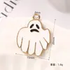 Pingente de Liga de Óleo Drip de Halloween Charme de Fantasma Abóbora Caveira Acessórios para Brincos Colar Chaveiro DIY Feito à Mão