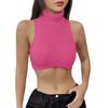 Estilo Europeo y Americano Fotografía Callejera Básico Verano Ajustado Adelgazante Sexy Ajustado Cintura Alta Corto Ombligo Descubierto Chaleco Base sin Mangas para Mujer