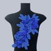 Novo Vestido de Noiva com Renda de Flores Estereoscópicas com Lantejoulas e Contas da Indústria Pesada Transfronteiriça vestido Vestido de Performance Adesivos de Flores
