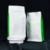 Branco Puro Cor Lateral Dupla Cor Octogonal Selo Zíper Lateral Saco de Café Saco de Embalagem de Alimentos Zíper Saco de Folha de Alumínio Lote Pequeno Impressão Colorida