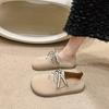 Zapatos Birkenstocks para Mujer Todo Incluido 2024 Nuevos Primavera y Otoño Vintage con Cordones Versátiles Zapatos Casuales Mary Jane de una Sola Capa