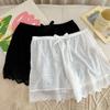 Pantalones cortos dulces suaves de seguridad encaje lazo leggings para mujer anti-exposición pantalones para el hogar transpirables ropa exterior culottes