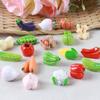 Modelo de Verdura Mini Comida Juego Casa de Muñecas Material Decoraciones Berenjena Col Rábano Hongo