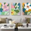 Pintura em Tela Tríptico para Sala de Estar e Quarto, Tela a Óleo Pintada à Spray de Alta Definição, Pintura Decorativa em Estilo Chinês, Arte de Parede Atacado