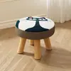Taburete Pequeño para Uso en Casa, Taburete Bajo Pequeño, Taburete Redondo de Madera Maciza, Taburete Hongo, Banco Lindo para Niños, Taburete Suave para Sentarse, Taburete Creativo para Cambiarse los Zapatos