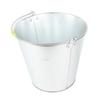 Balde de Hierro Galvanizado Blanco de 12L, Balde de Hierro, Productos de Ferretería, Productos Varios Locales, Suministro Mayorista de Artículos de Primera Necesidad de Tienda de 10 Yuanes
