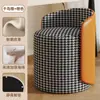 Taburete Giratorio para Maquillaje Hogar Moderno Simple Banco Redondo Sofá Zapatero Taburete Bajo Sala de Estar Tocador Silla de Maquillaje
