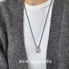 Estilo Minimalista Fresco Cordón de Cuero Negro Colgante de Gota de Agua Collar Cadena para Suéter de Nicho de Lujo Ligero Nuevo Popular 2025 Estilo de Gama Alta
