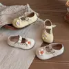 Zapatos de Princesa para Niñas Temperamento Girasol 2026 Primavera/Otoño Nuevos Zapatos de Cuero Suave Estilo Coreano Mocasines para Bebé