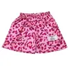 Shorts Americanos Rosa Estampa de Leopardo Treinamento Esportivo Casual Verão Estampado Secagem Rápida Corrida Basquete Calças Curtas para Homens
