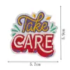 Novos Adesivos de Tecido Bordados com Citações Inspiradoras de Celebridades para Decoração de Roupas Adesivos de Patches de Letras Energia Positiva Patches Bordados Passar a Ferro