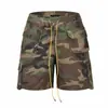 Shorts Casuales Lavados Desgastados de Calle Retro Americano con Cordón y Cordones Personalidad Bolsillo Multiples Bolsillos de Fuelle Cargo para Mujer