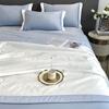 Juego de cuatro piezas de edredón de verano de seda de hielo Lavable a máquina Edredón fino para verano con aire acondicionado Edredón de primavera y otoño Individual para dormitorio Edredón fresco de verano